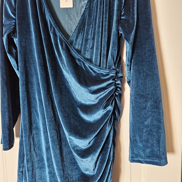 Blue velvet dress size xxl - Picture 2 of 6